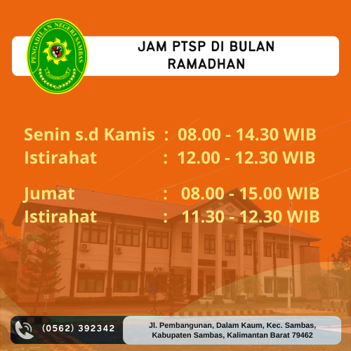 Jam Pelayanan Ramadhan