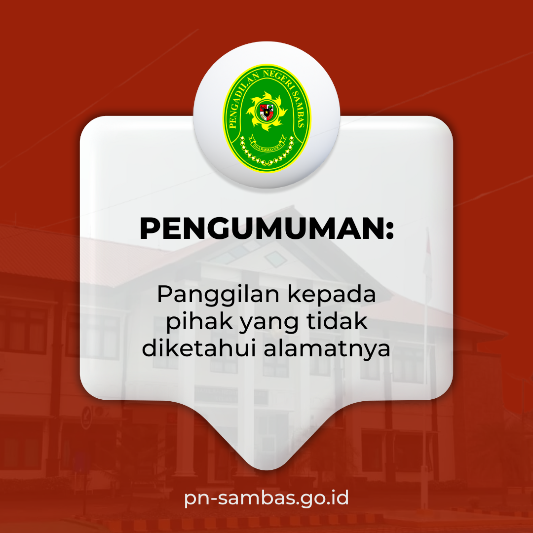 Panggilan kepada pihak yang tidak diketahui alamatnya