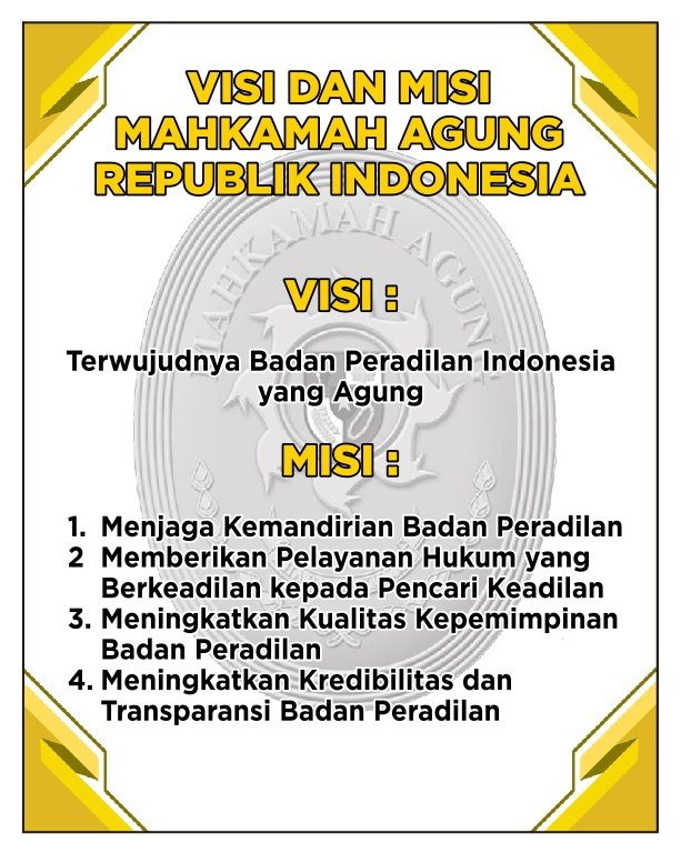 Visi dan Misi Mahkamah Agung RI